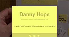 Desktop Screenshot of dannyhope.co.uk