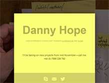 Tablet Screenshot of dannyhope.co.uk